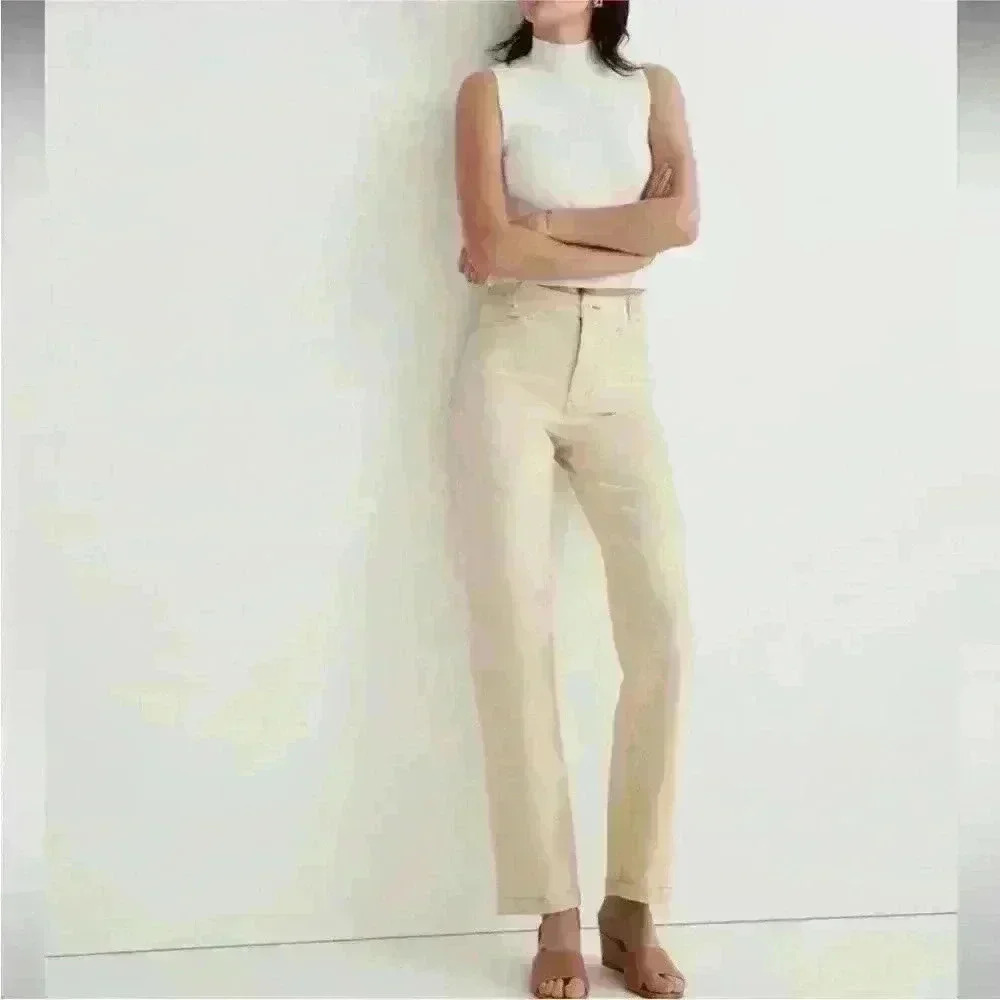 Madewell Women's Wide Leg Pants in Light Beige